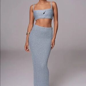 JLUX Label Sunny blue skirt set XS NWT